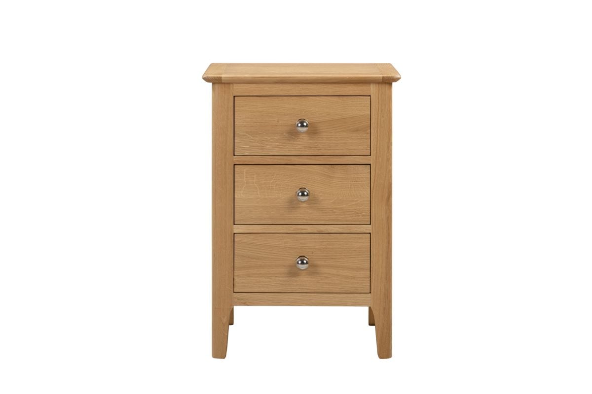 Julian Bowen Bedside Cabinet Cotswold 3 Drawer Bedside Cabinet Bed Kings