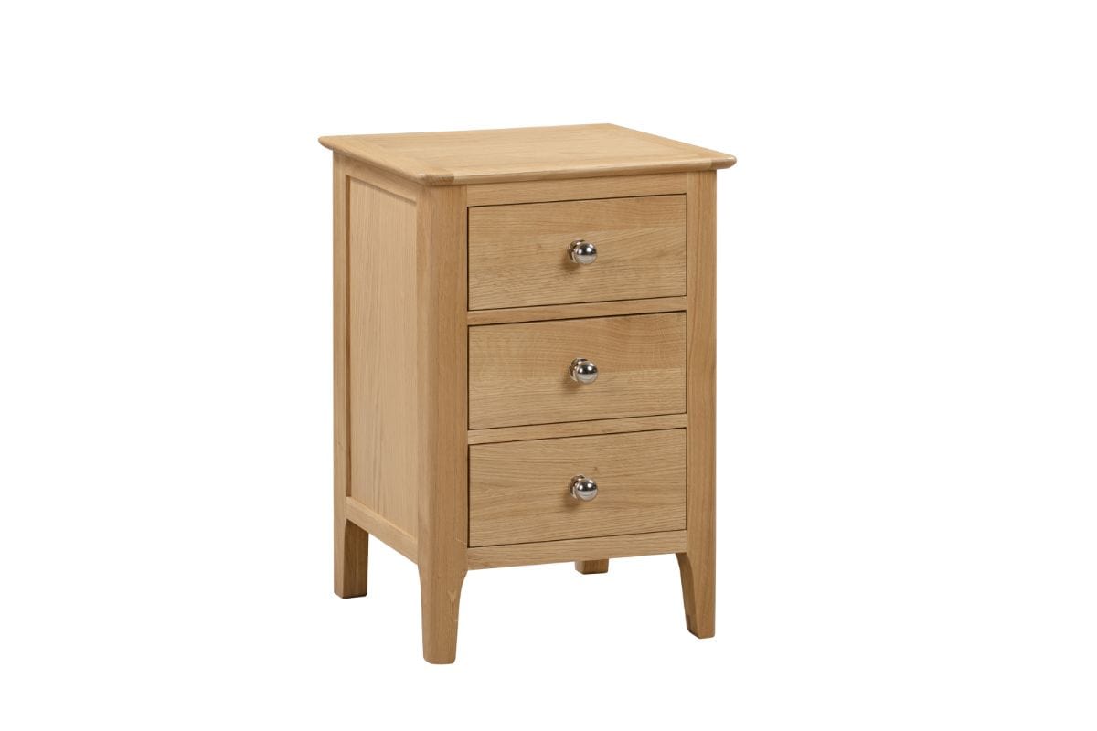 Julian Bowen Bedside Cabinet Cotswold 3 Drawer Bedside Cabinet Bed Kings