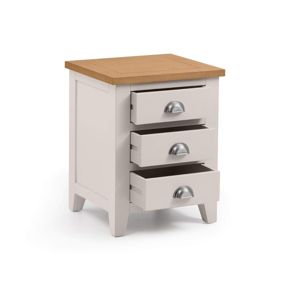 Julian Bowen Bedside Cabinet Richmond 3 Drawer Bedside Bed Kings