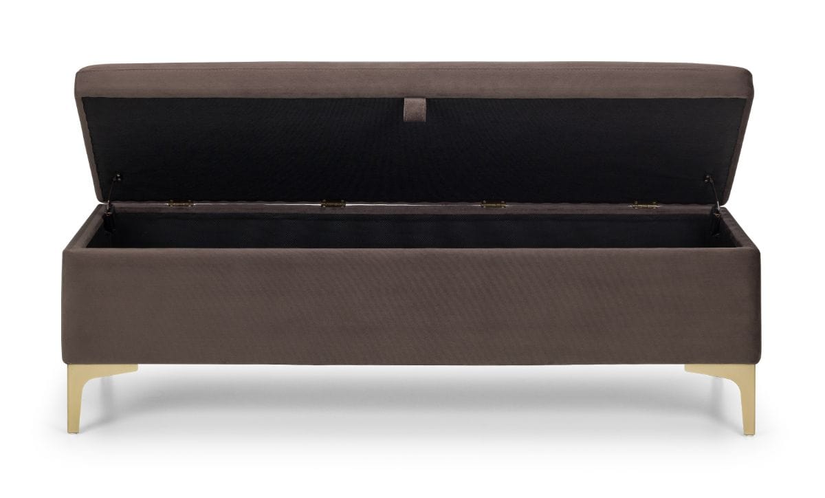 Julian Bowen Blanket Box Deco Blanket Box - Truffle/Gold Bed Kings