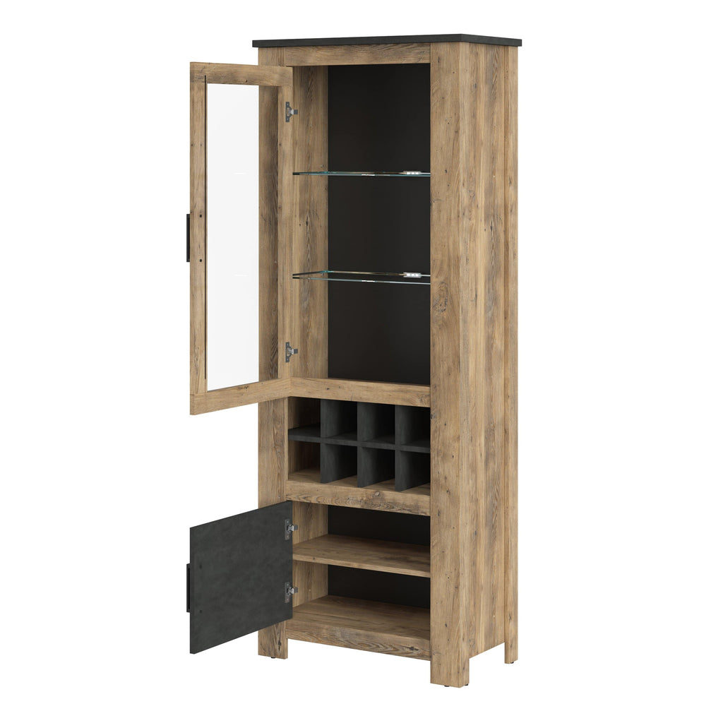 Curio cabinet store with wine rack