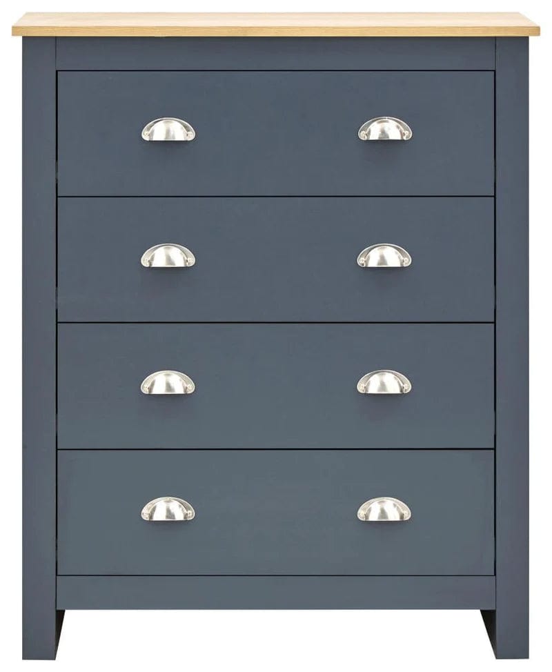 GFW Chest Of Drawers Lancaster 4 Drawer Chest Slate Blue Bed Kings