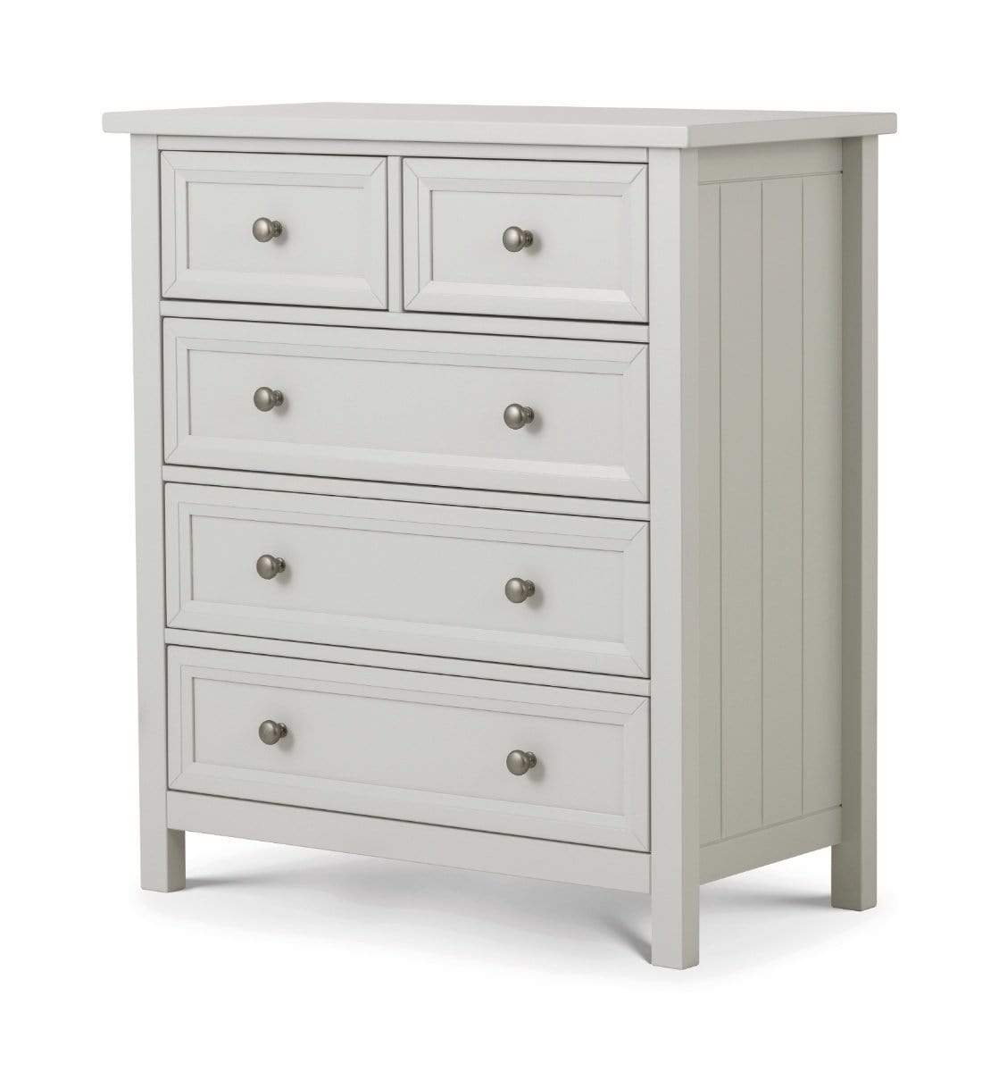 Maine 3+2 Drawer Chest- Dove Grey | Julian Bowen | Bed Kings