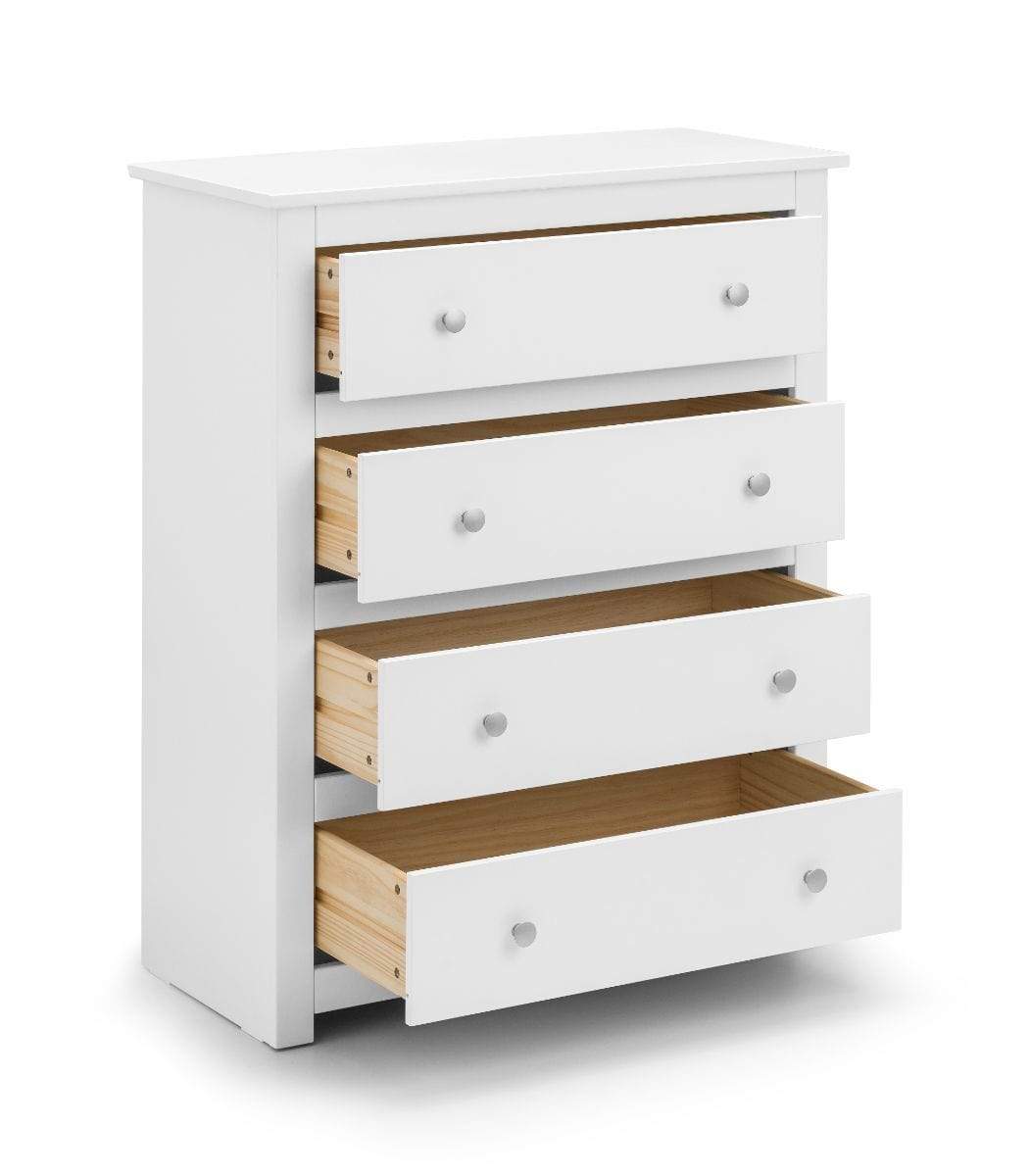 Julian Bowen Chest Of Drawers Radley 4 Drawer Chest - Surf White Bed Kings