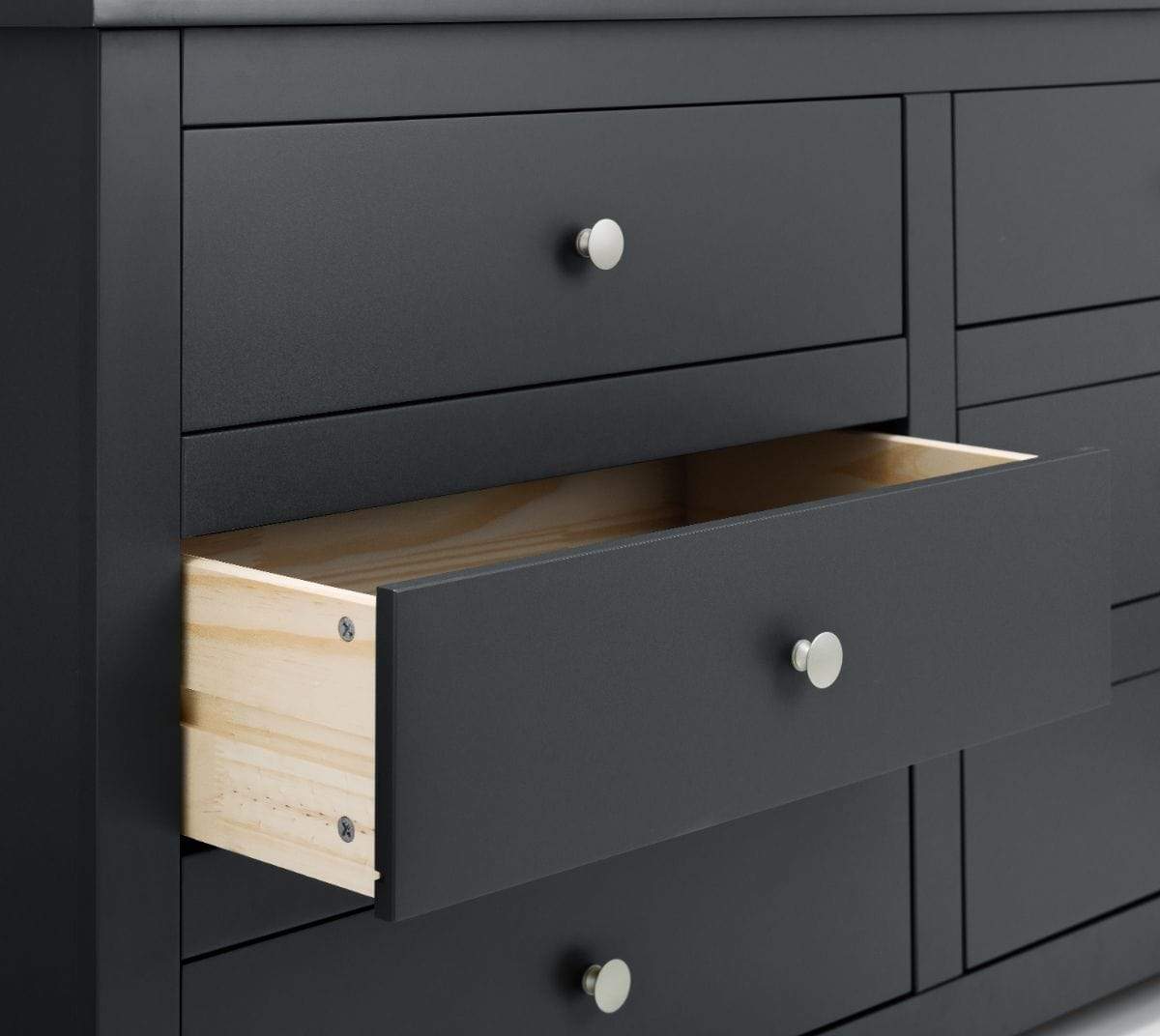 Julian Bowen Chest Of Drawers Radley 6 Drawer Chest - Anthracite Bed Kings