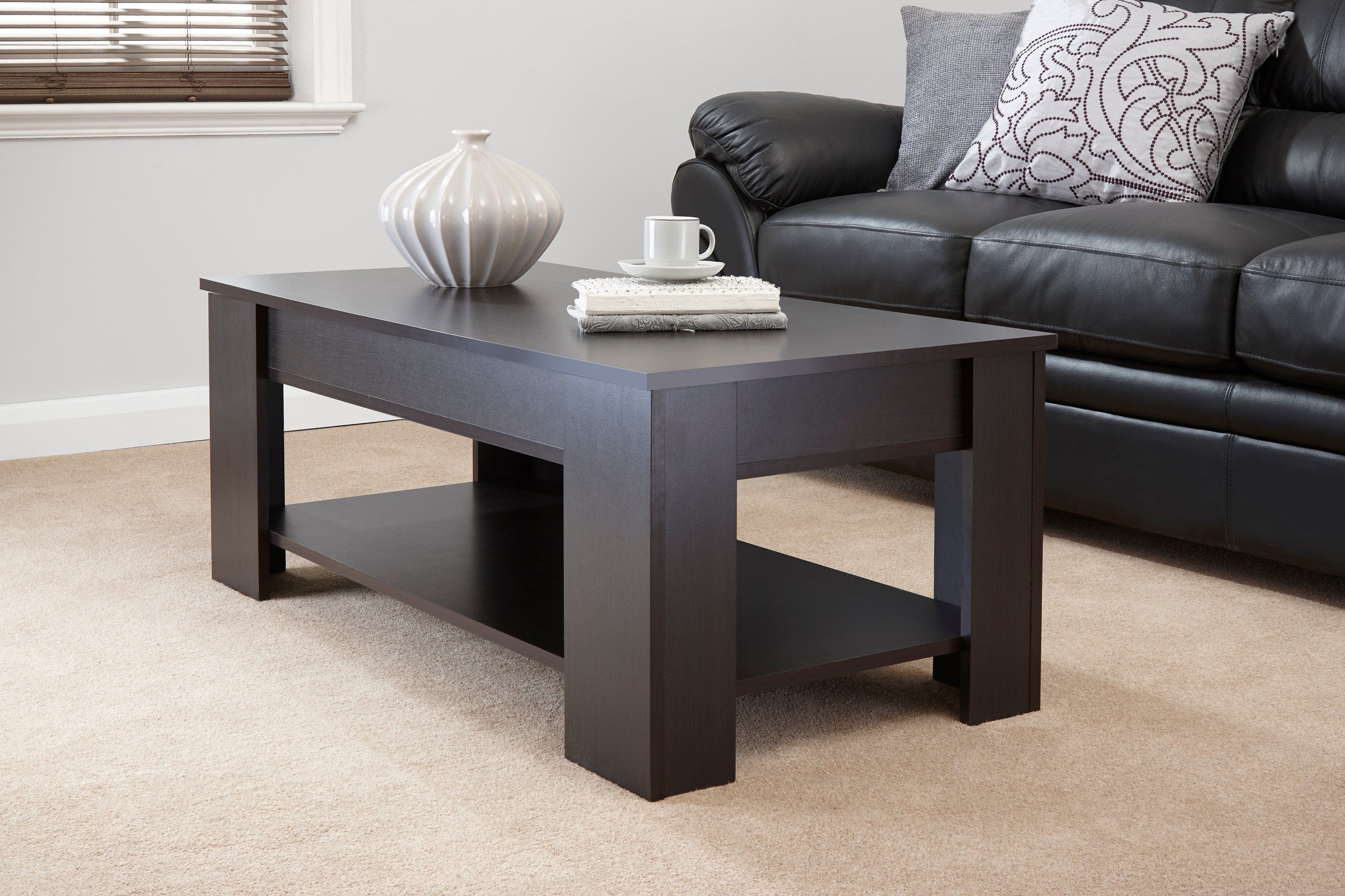 GFW Coffee Table Lift Up Coffee Table Espresso Bed Kings