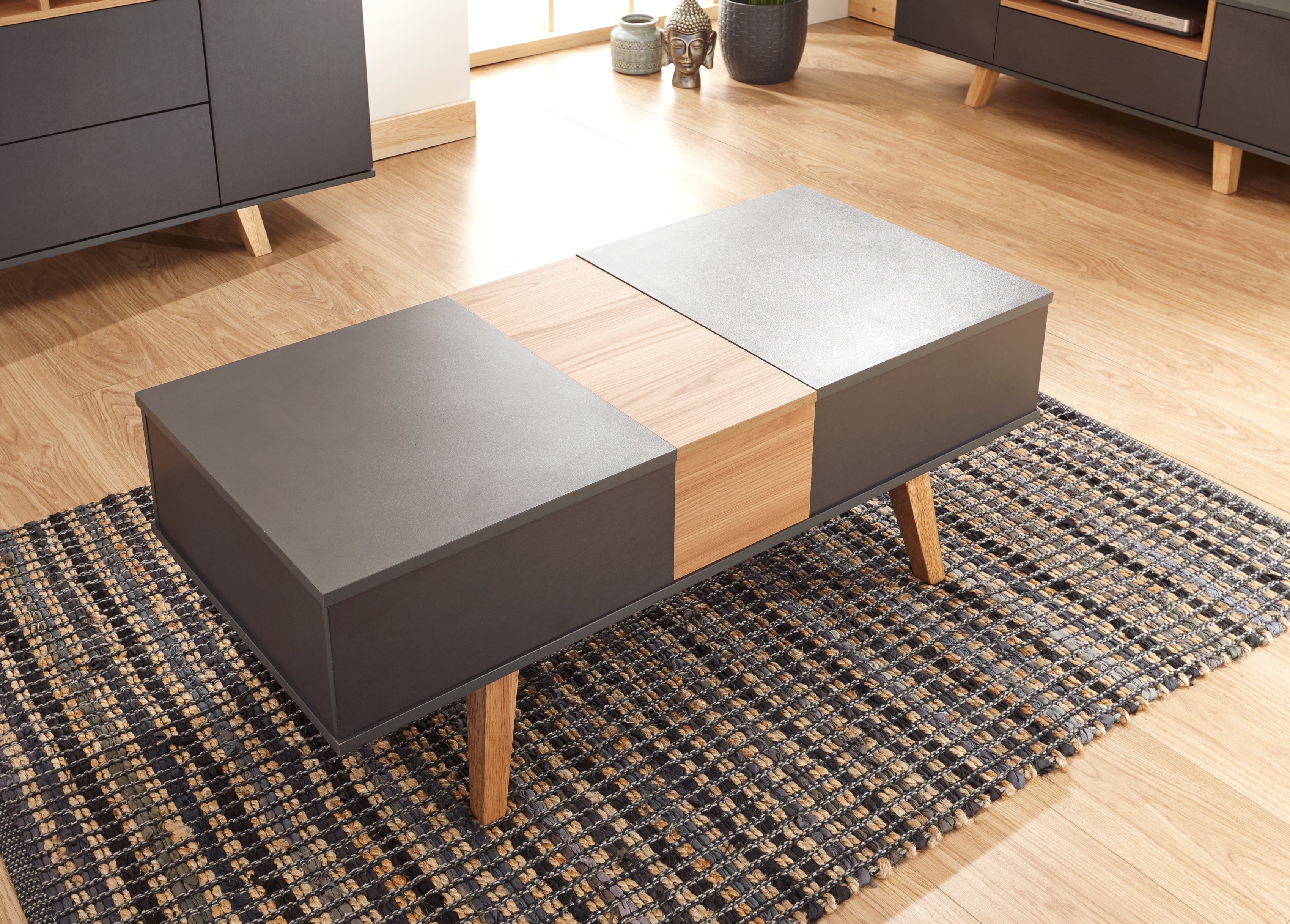 GFW Coffee Table Modena Double Lifting Coffee Table Bed Kings