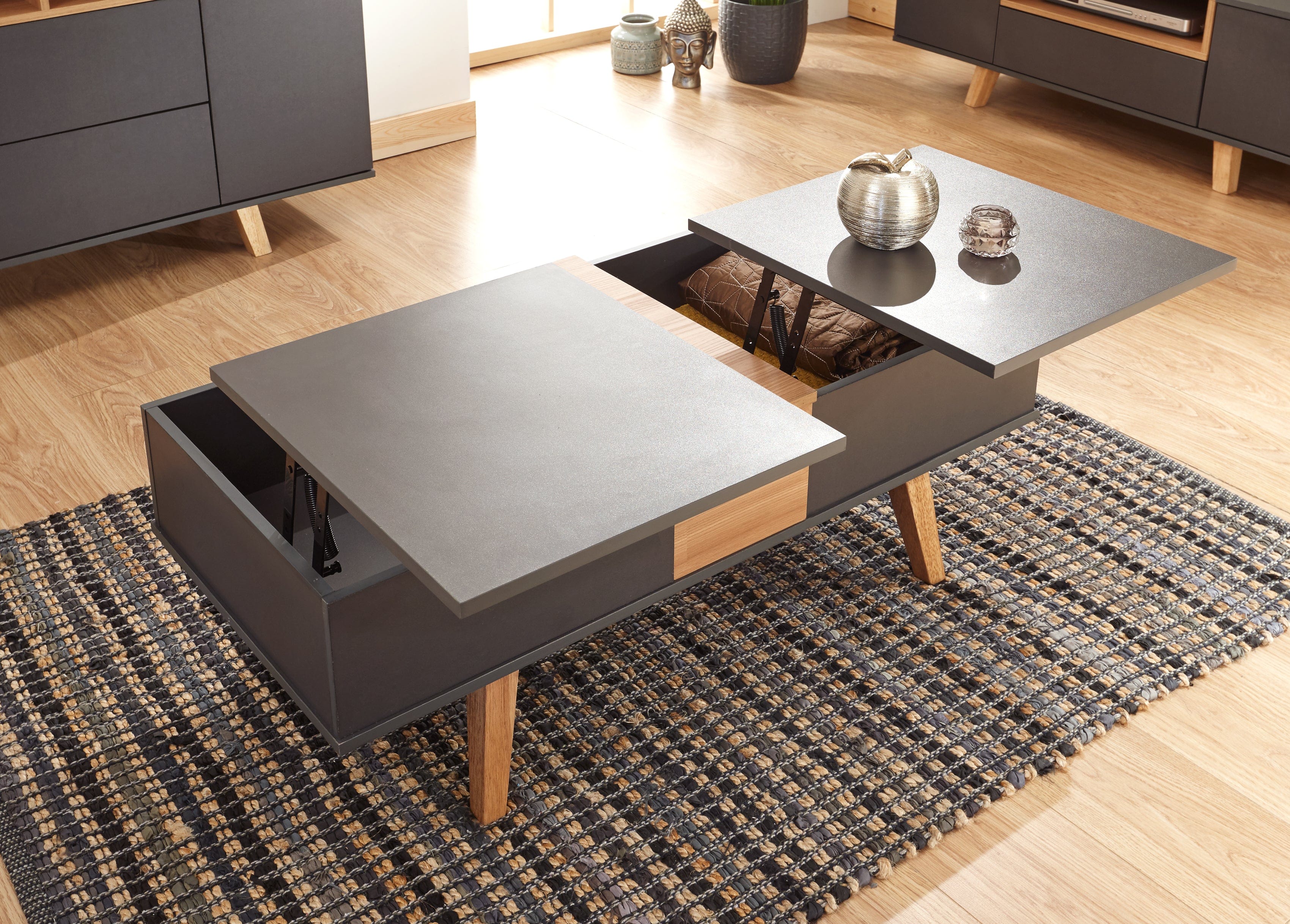 GFW Coffee Table Modena Double Lifting Coffee Table Bed Kings