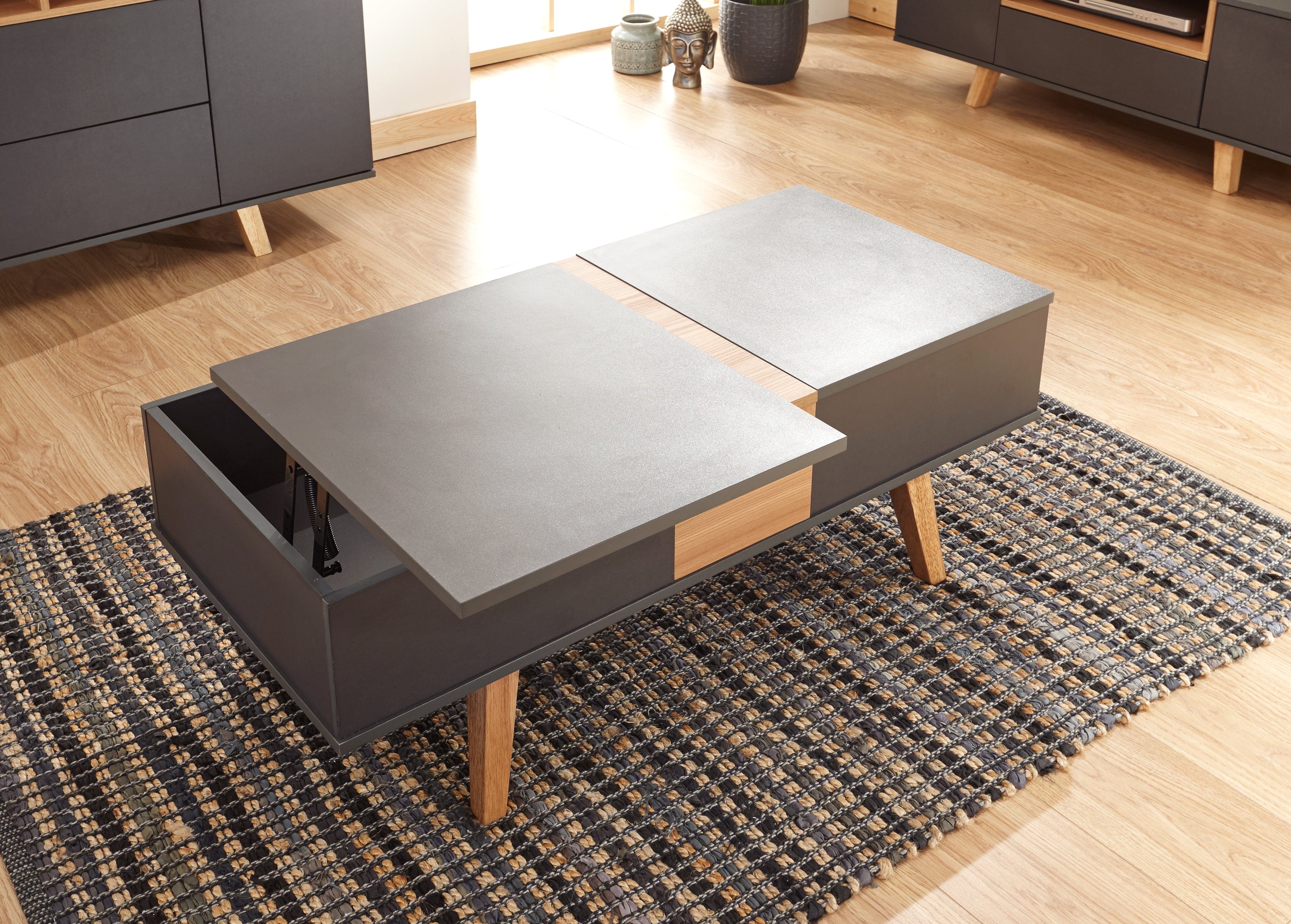 GFW Coffee Table Modena Double Lifting Coffee Table Bed Kings