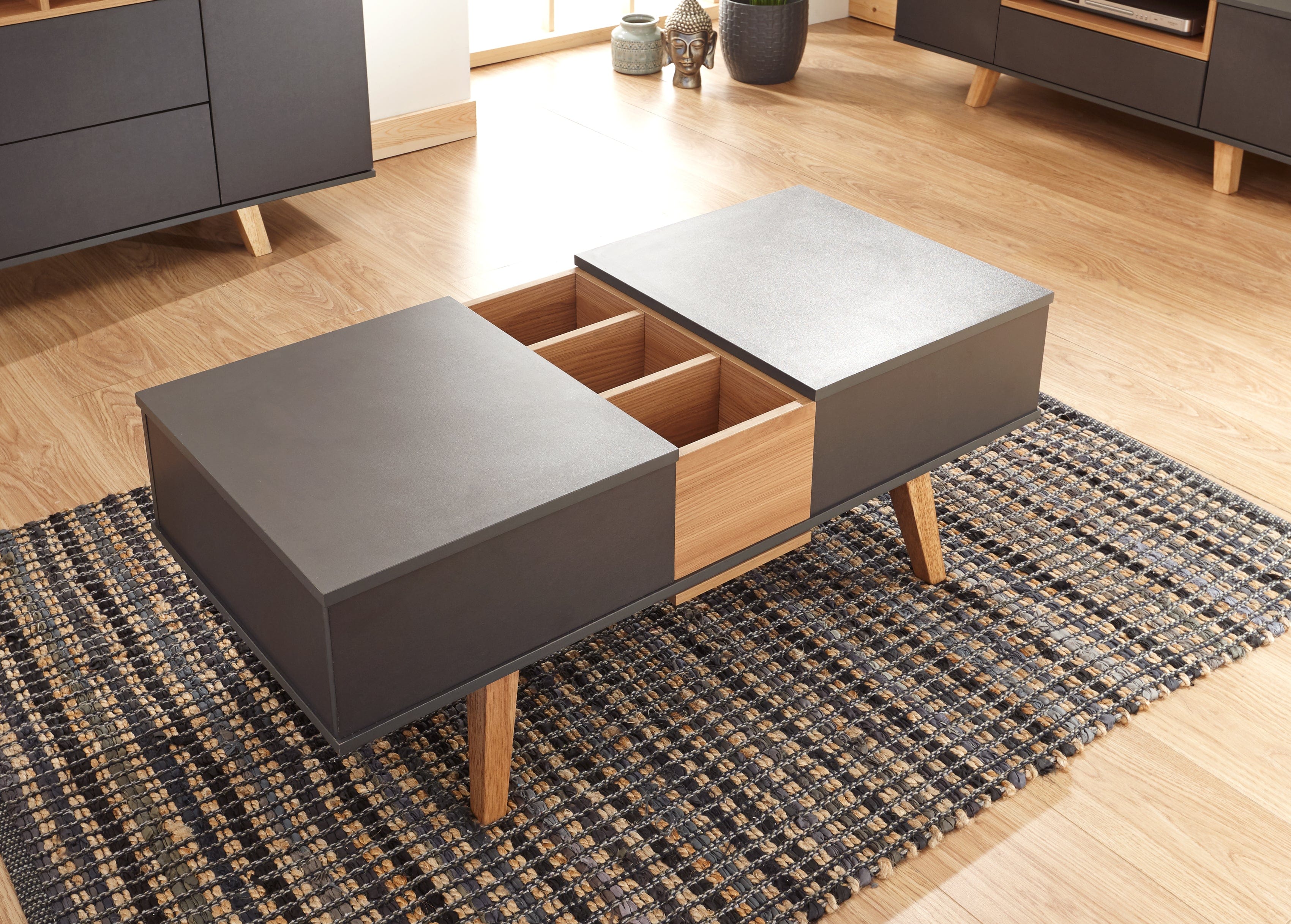 GFW Coffee Table Modena Double Lifting Coffee Table Bed Kings