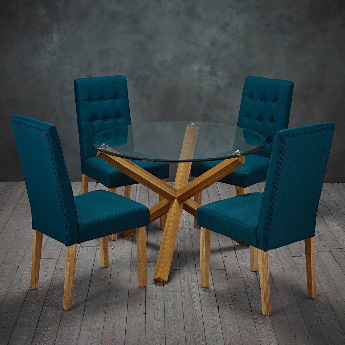 LPD Dining Chairs Roma Chair Teal (Pack of 2) Bed Kings