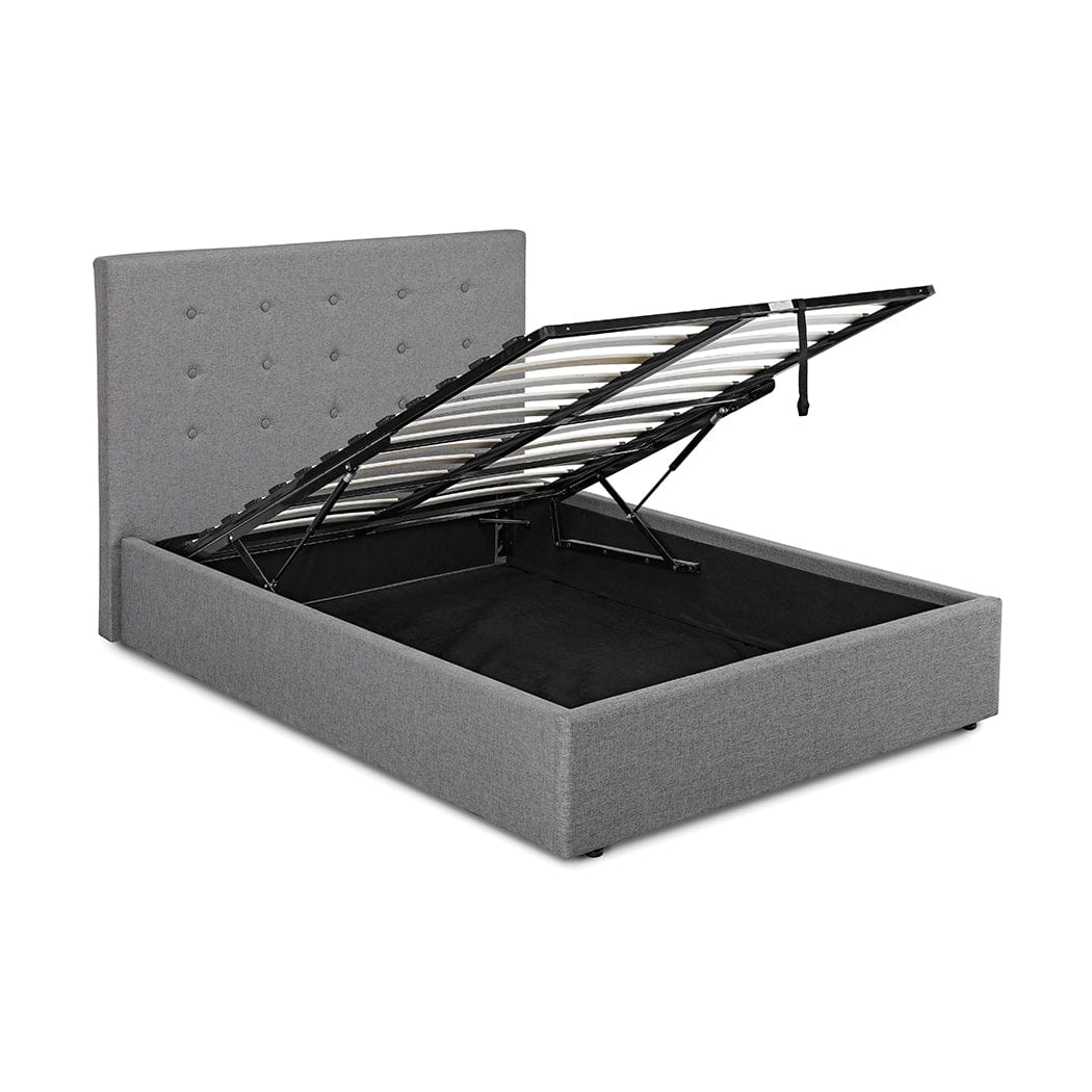 LPD Fabric Storage Bed Lucca Plus Grey Bed Frame Bed Kings