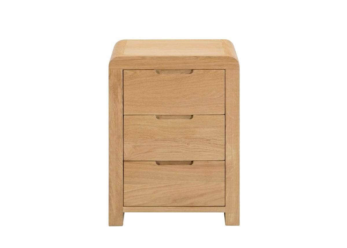 Julian Bowen Bedside Cabinets Curve 3 Drw Bedside