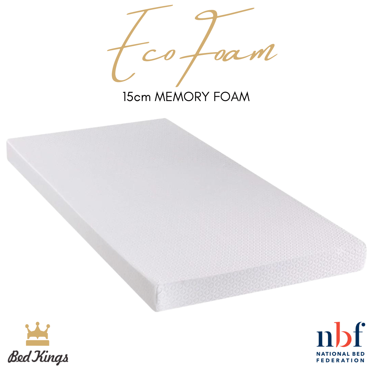 Bed Kings Mattress 15cm Eco Foam Mattress - For Bunk Beds & Day Beds Bed Kings