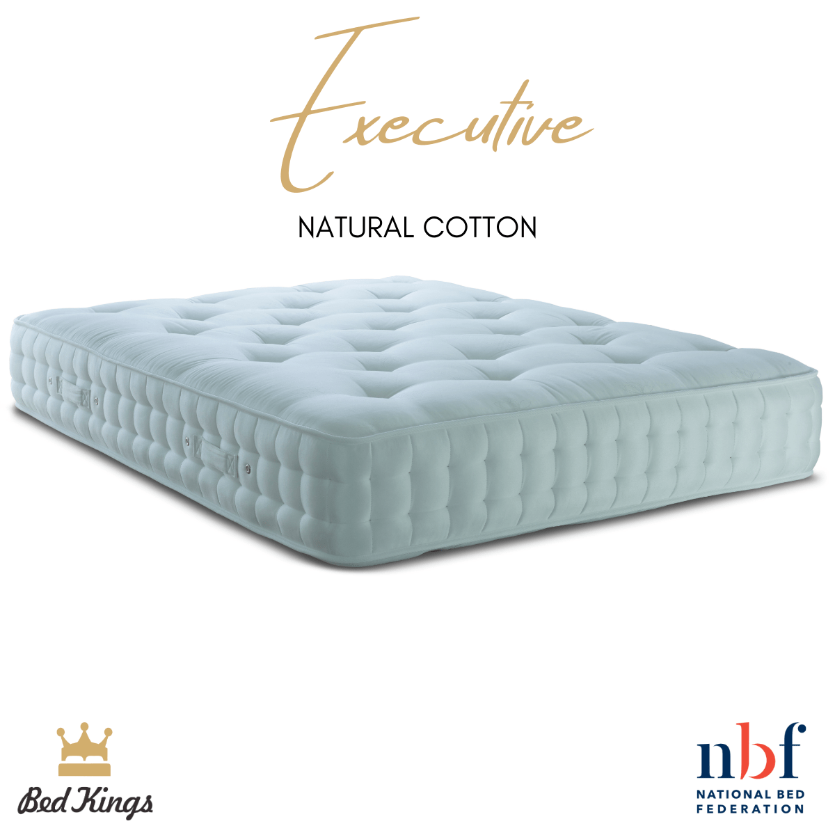 Bed Kings Mattress Executive Natural Cotton Mattress Bed Kings