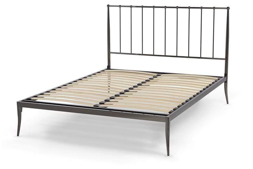 Serene Metal Bed Saturn  Metal Precious Metal Bed - Black Bed Kings