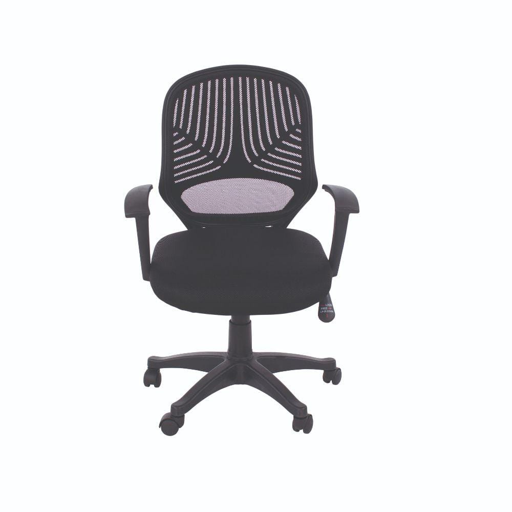 Core Products Office Chair Loft Home Office - Home Office Chair In Black Mesh Back, Black Fabric Seat & Black Base - Black Bed Kings