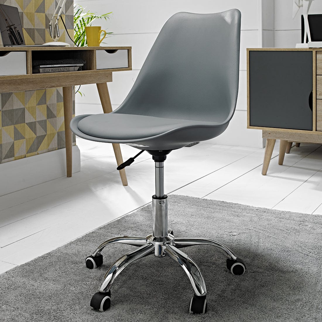 LPD Office Chair Orsen Swivel Office Chair Grey Bed Kings