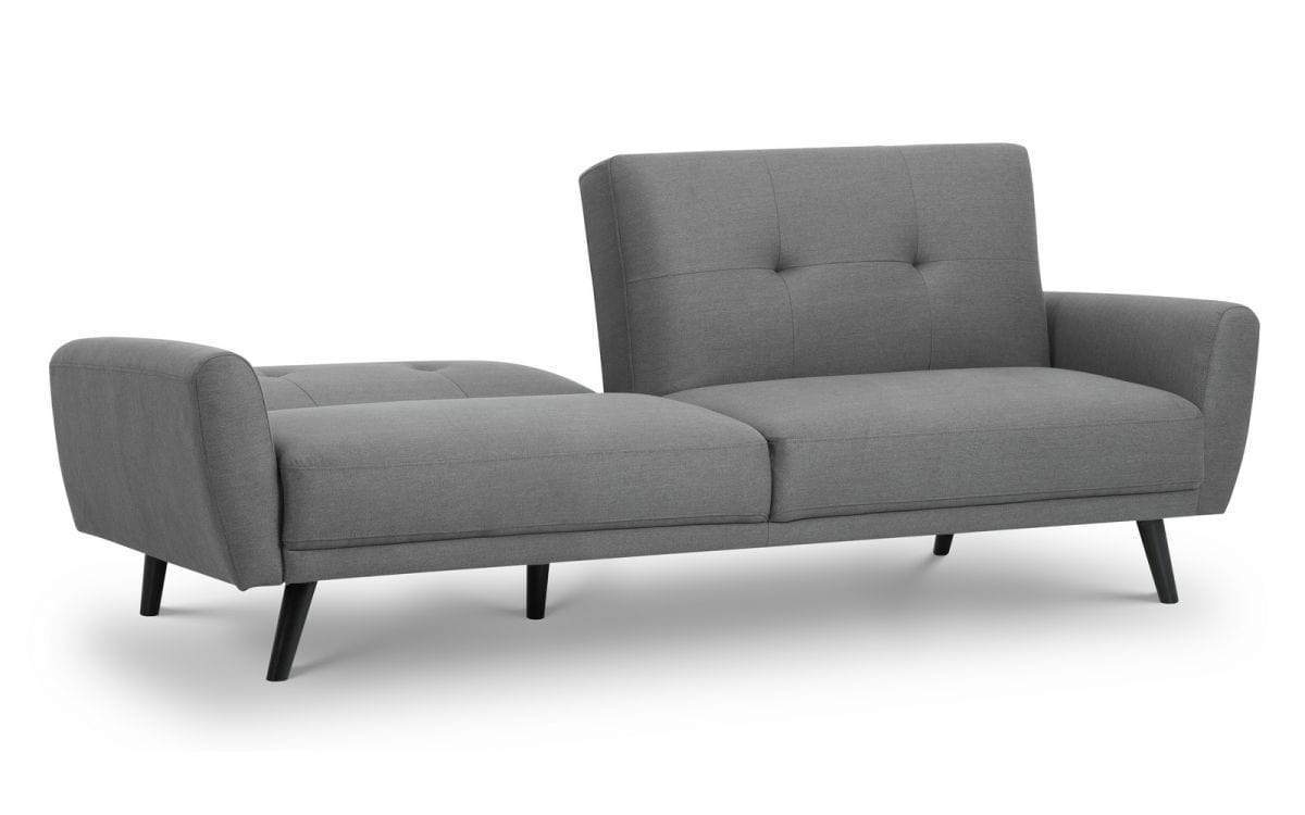 Julian Bowen Sofa Bed Monza Fabric Sofa Bed - Grey Bed Kings