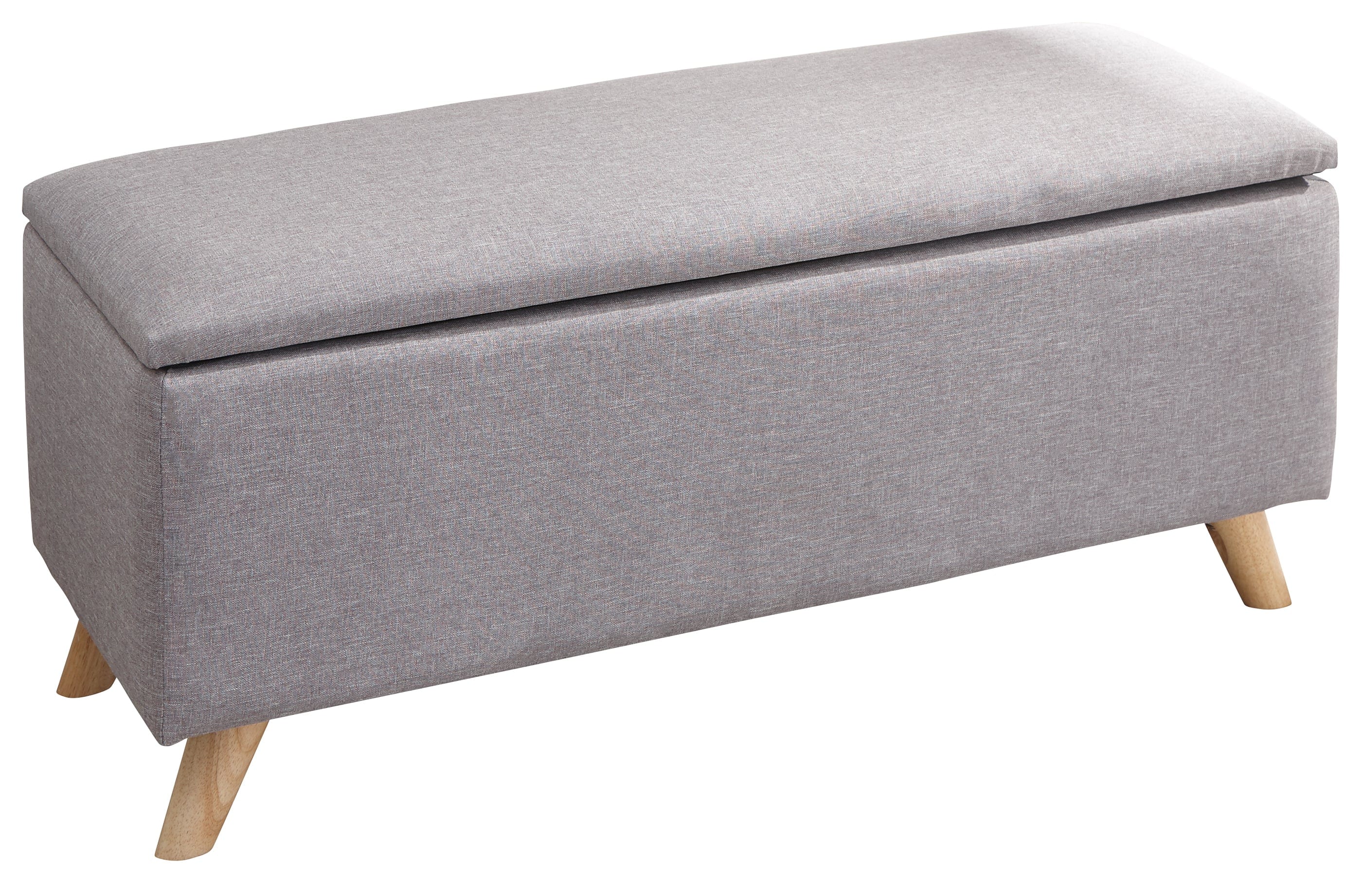 GFW Storage Ottoman Secreto Ottoman Light Grey Bed Kings