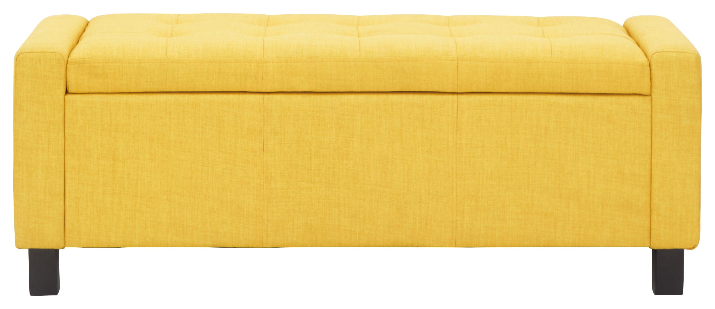 GFW Storage Ottoman Verona Ottoman Bench Mustard Fabric Bed Kings