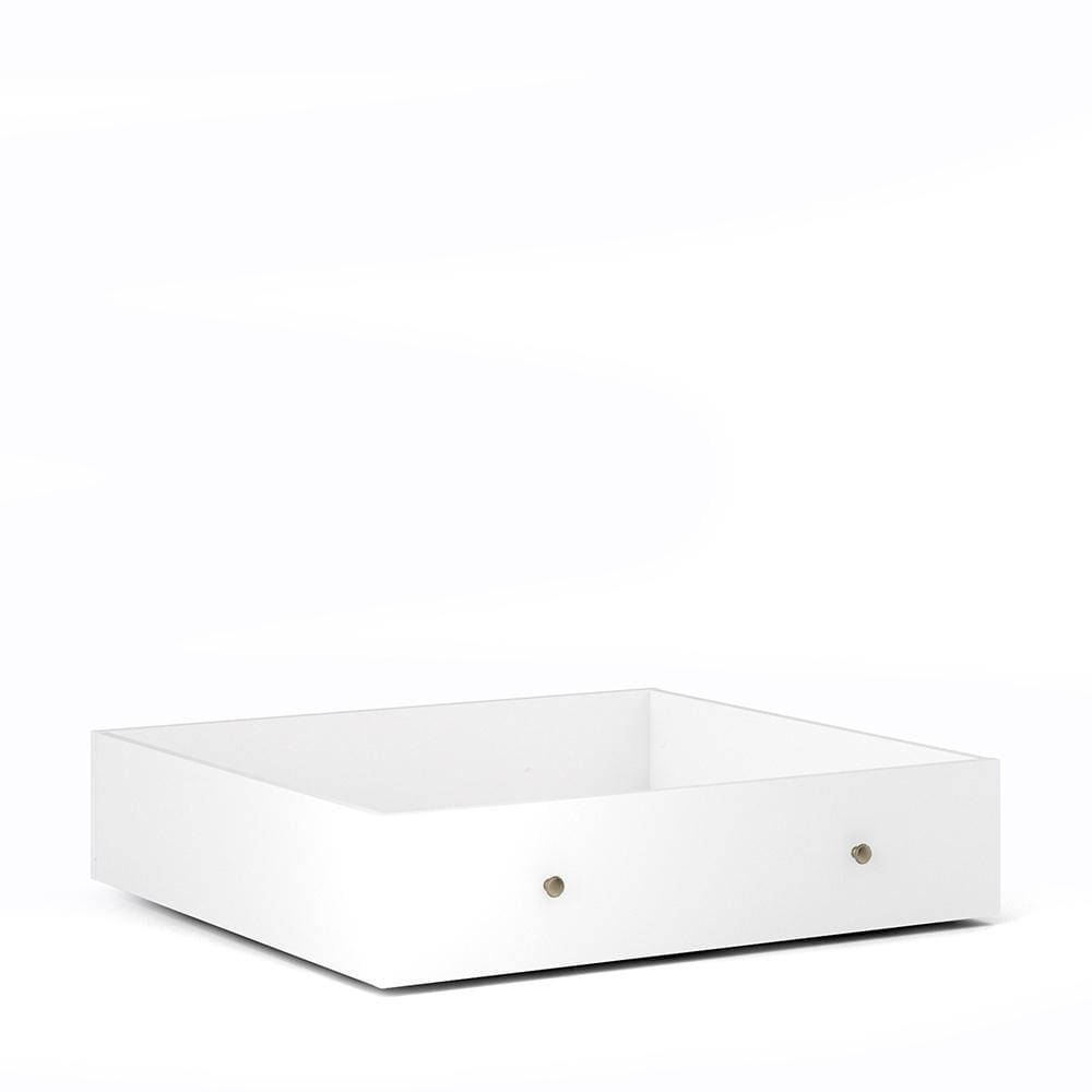 FTG Storage Unit Paris - Underbed Storage Drawer for Single Bed in White Bed Kings