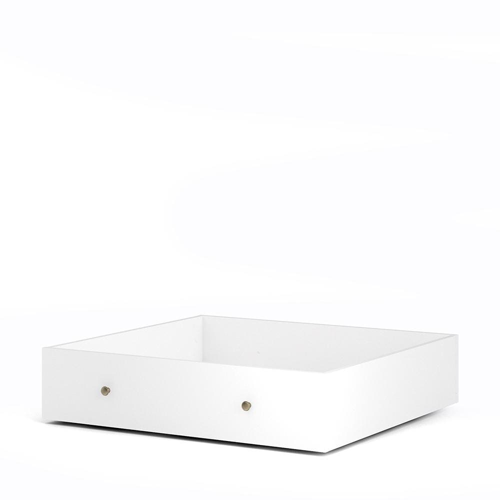 FTG Storage Unit Paris - Underbed Storage Drawer for Single Bed in White Bed Kings