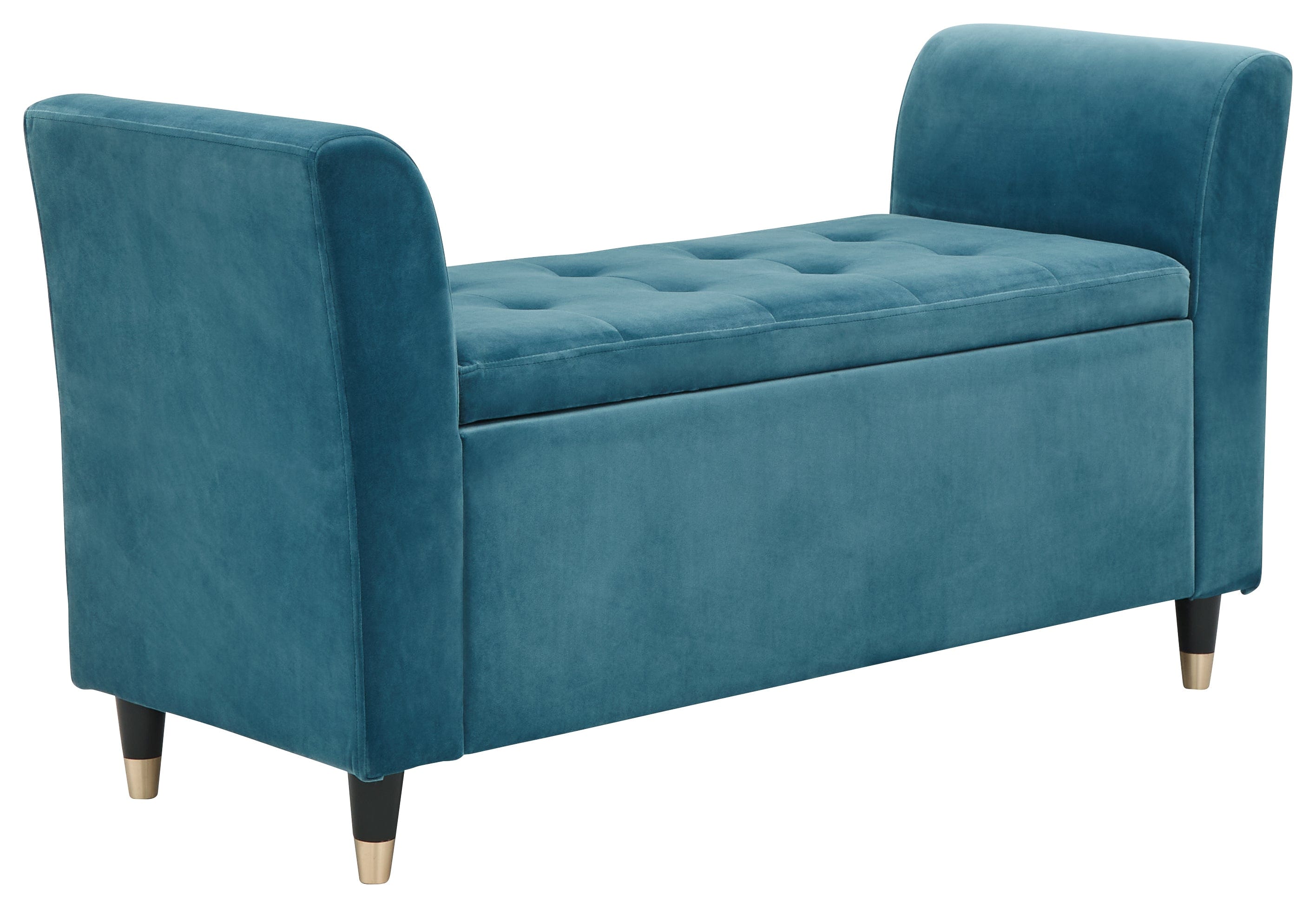 GFW Window Seat Genoa Window Seat Teal Fabric Bed Kings