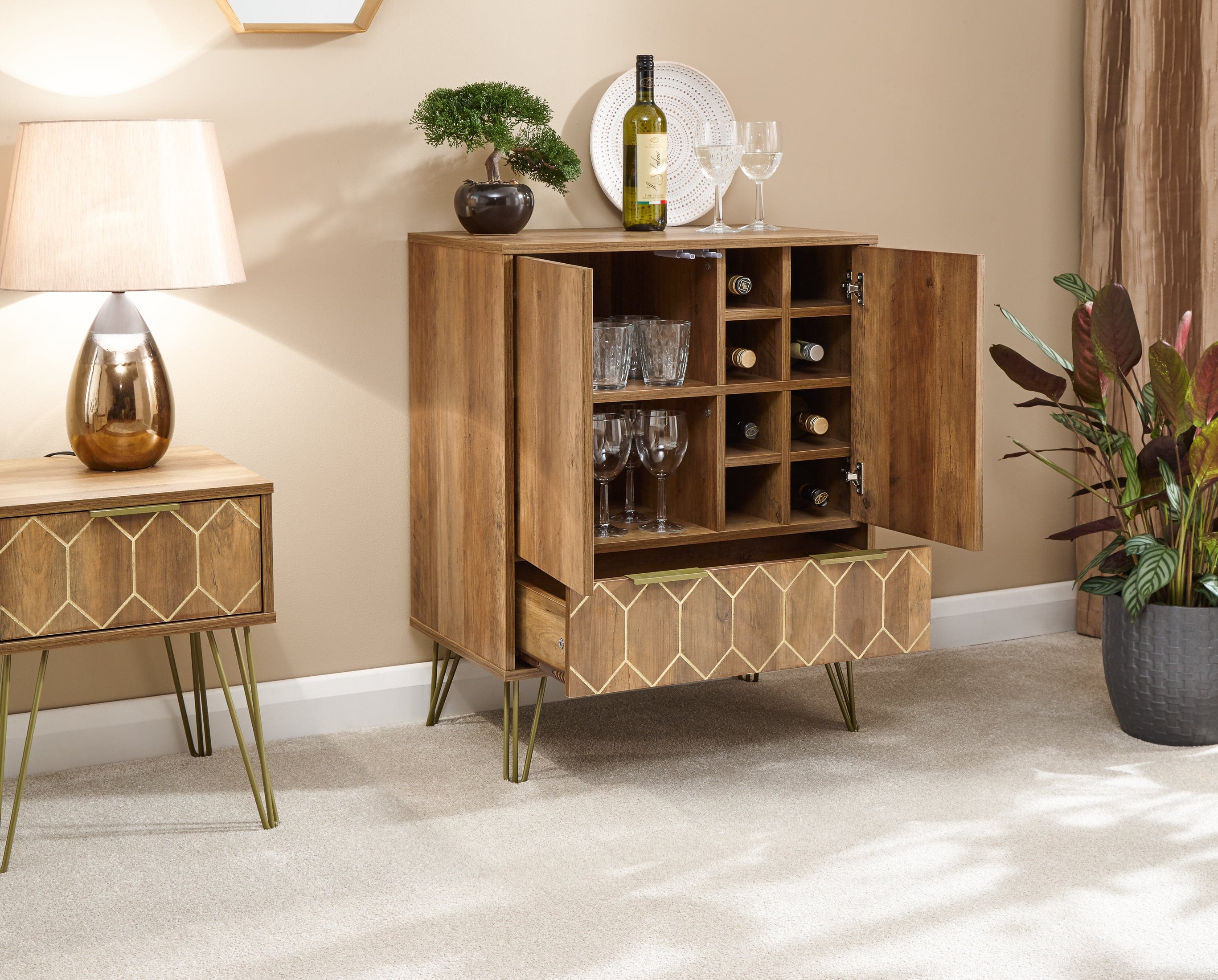 GFW Wine Cabinet Orleans Wine Cabinet Mango Bed Kings