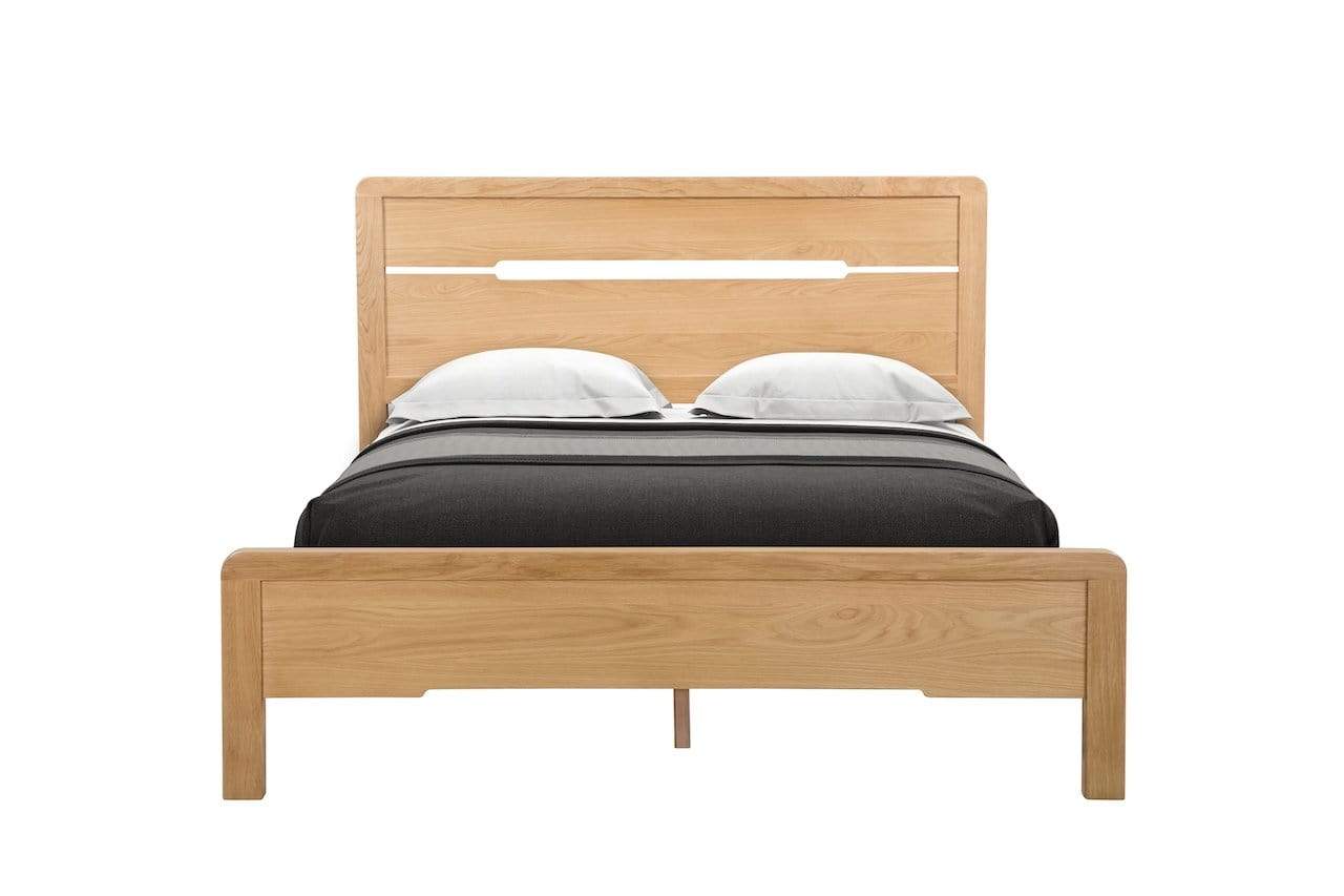 Julian Bowen Wood Bed Double 135cm 4ft 6in Curve Double Bed - Curve - Oak Bed Kings
