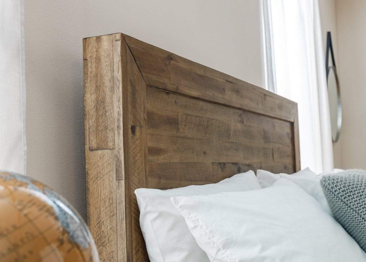 Julian Bowen Wood Bed King 150cm 5ft Hoxton Wooden Bed - Rustic Oak Bed Kings